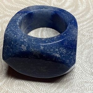 NWOT BRAZILIAN BLUE QUARTS RING - SZ 10 3/4 ⭐